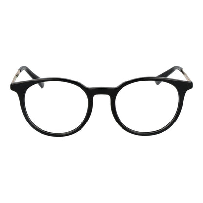 Eyeglasses Frames by Polaroid for unisex in polyester black features an refined silhouette, showcasing a sophisticated black coloured frame and refined full-frame frame design for a refined look.