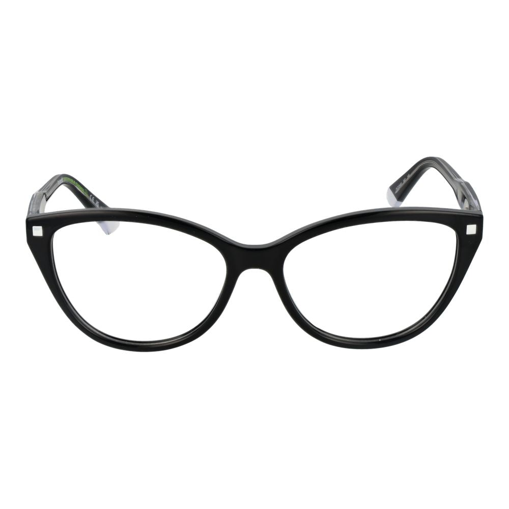 Eyeglasses Frames by Polaroid for women in cellulose propionate black showcases a refined full-frame frame design with a refined black coloured frame finish for a refined and sophisticated look.