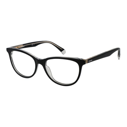 Eyeglasses Frames by Polaroid for women in acetate black features an refined silhouette, showcasing the refined black coloured frame and sophisticated full-frame frame design.