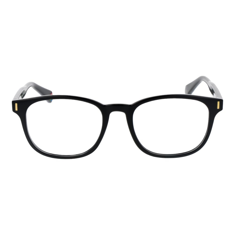 Eyeglasses Frames by Polaroid for men in polyamide black features an refined silhouette, showcasing the refined black coloured frame and sophisticated full-frame frame design.