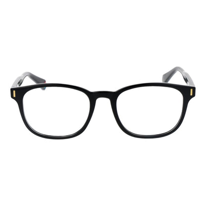 Eyeglasses Frames by Polaroid for men in polyamide black features an refined silhouette, showcasing the refined black coloured frame and sophisticated full-frame frame design.