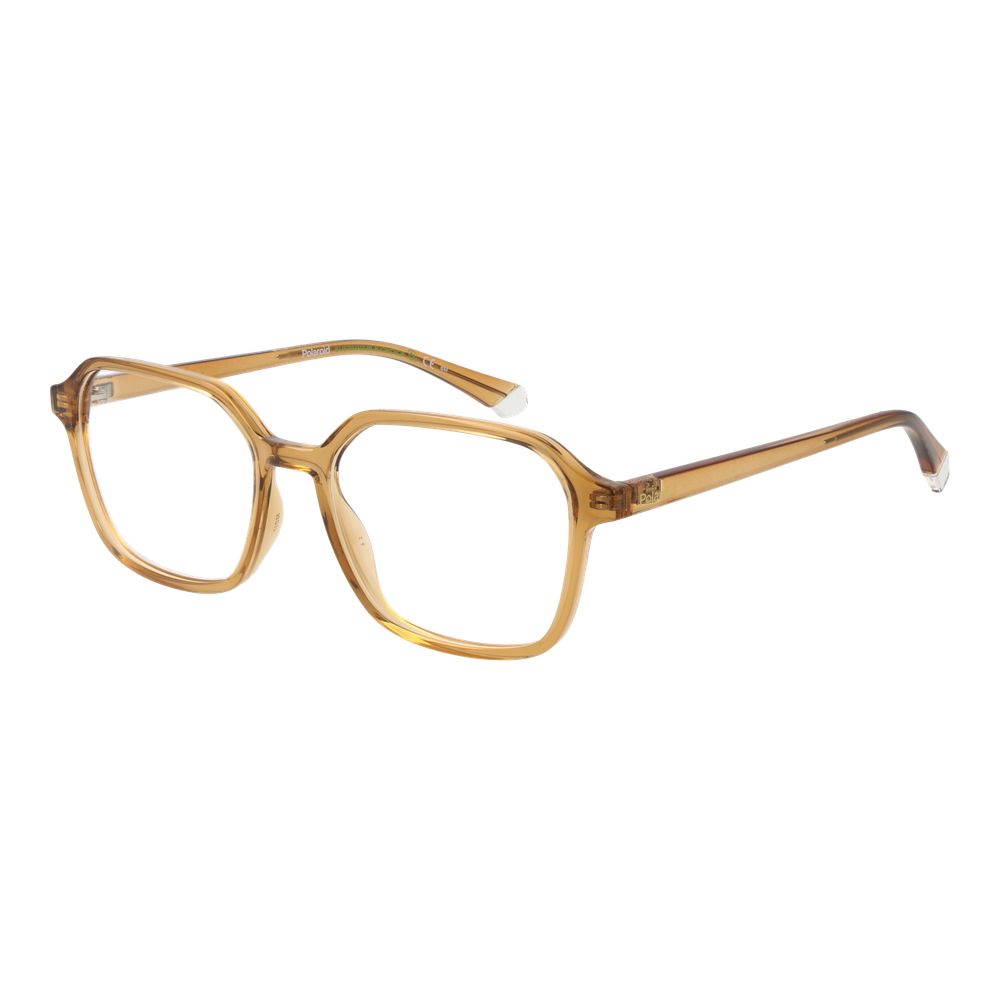 Eyeglasses Frames by Polaroid for women in polyamide beige features an refined silhouette, showcasing a sophisticated beige coloured frame and refined full-frame frame design for a refined look.