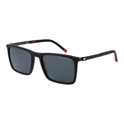 Tommy Hilfiger Rectangle Non-Polarized Dark-Tint Acetate Sunglasses - Black