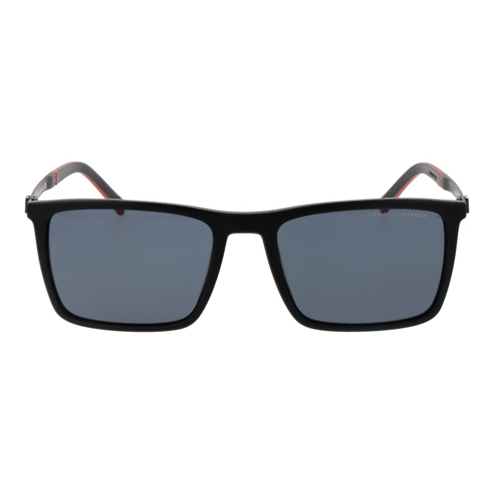 Tommy Hilfiger Rectangle Non-Polarized Dark-Tint Acetate Sunglasses - Black