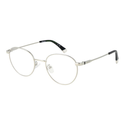 Eyeglasses Frames by Polaroid for unisex in silver features a refined silhouette, showcasing a refined silver coloured frame and full-frame frame design for a sophisticated, premium look.