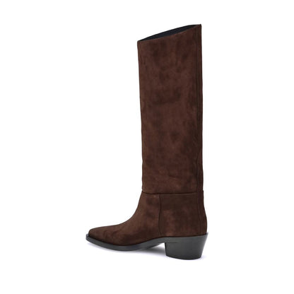 Ankle High Knee-High Boots by Proenza Schouler for women in bos taurus calf suede leather brown features an high-performance silhouette, showcasing the sophisticated design of the Women's Bos Taurus Calf Suede Leather Ankle High Knee-High Boots with a and a refined .