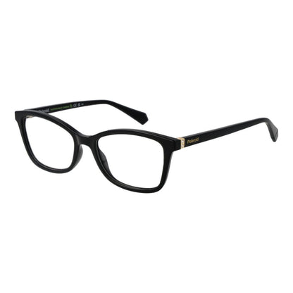Eyeglasses Frames by Polaroid for women in polyamide black features an refined silhouette, showcasing a sophisticated black coloured frame and refined full-frame frame design for a refined look.