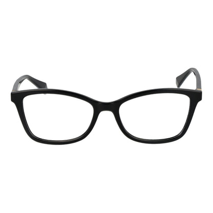 Eyeglasses Frames by Polaroid for women in polyamide black features an refined silhouette, showcasing the refined black coloured frame and sophisticated full-frame frame design.