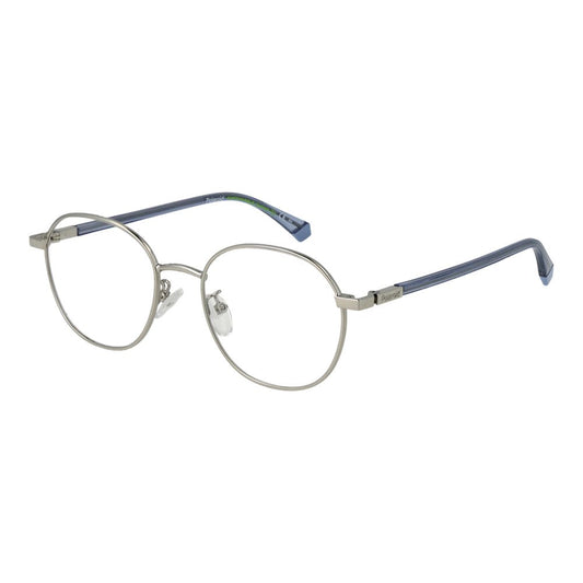 Eyeglasses Frames by Polaroid for unisex in metal silver showcases a refined full-frame frame design with a refined silver coloured frame finish for a refined and sophisticated look.