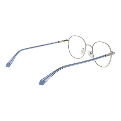 Eyeglasses Frames by Polaroid for unisex in metal silver features an refined silhouette, showcasing the refined silver coloured frame and sophisticated full-frame frame design.