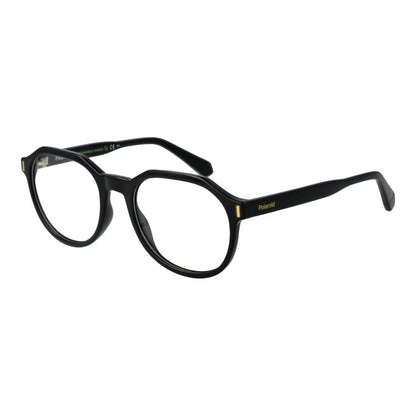Eyeglasses Frames by Polaroid for unisex in polyamide black features a refined silhouette, showcasing a refined black coloured frame and full-frame frame design for a sophisticated, premium look.