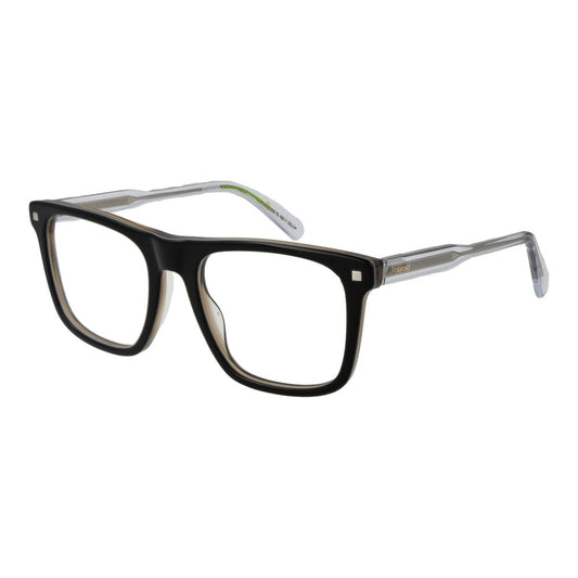 Eyeglasses Frames by Polaroid for men in acetate black features an refined silhouette, showcasing the refined black coloured frame and sophisticated full-frame frame design.