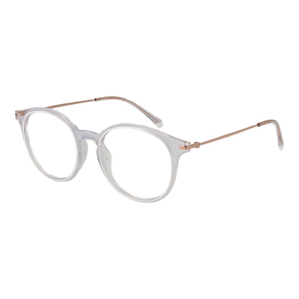 Eyeglasses Frames by Polaroid for unisex in polyamide white features an refined silhouette, showcasing a sophisticated white coloured frame and refined full-frame frame design for a refined look.