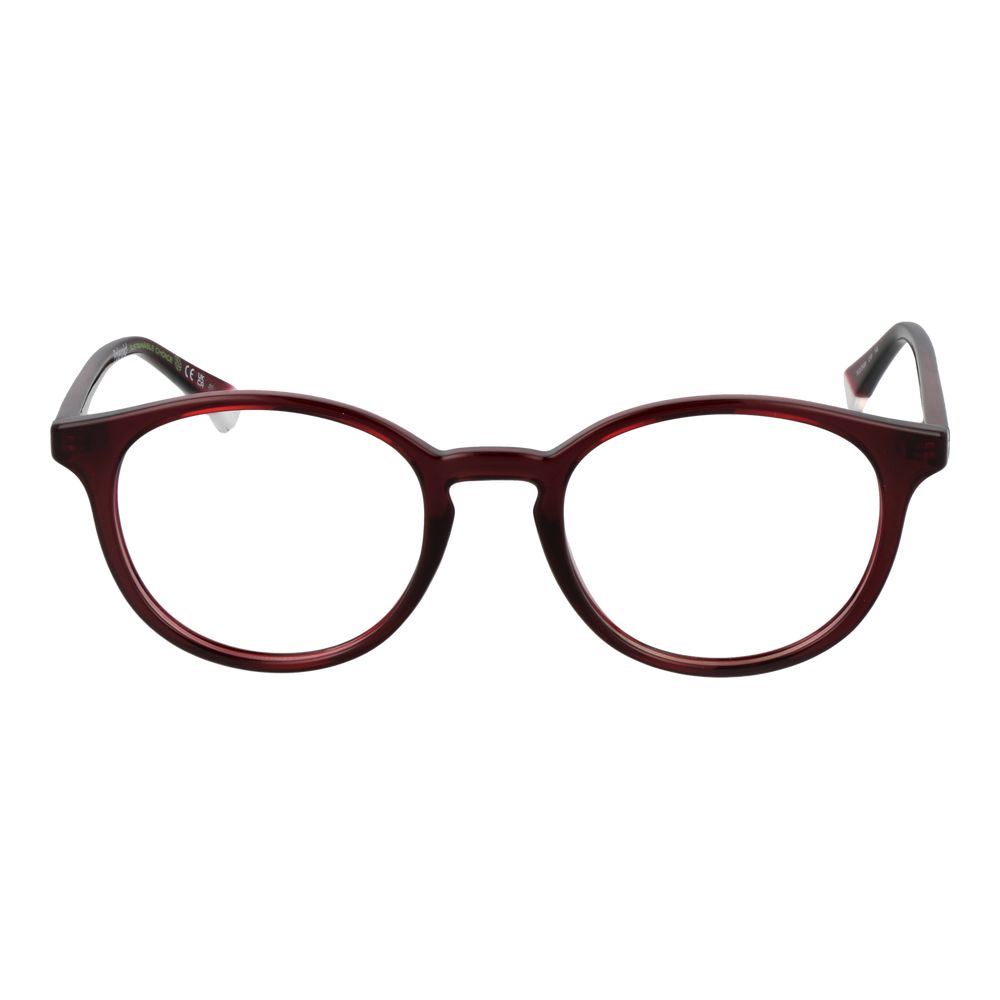Eyeglasses Frames by Polaroid for unisex in polyamide burgundy features a refined silhouette, showcasing a refined burgundy coloured frame and full-frame frame design for a sophisticated, premium look.