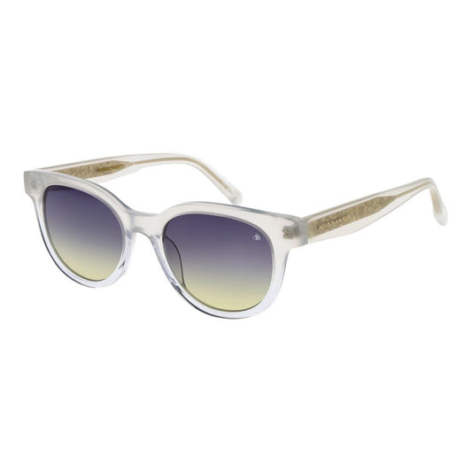 Sunglasses by Scotch & Soda for women in cotton gradient, gray & yellow showcases a ethereal silhouette, featuring gray coloured frame round frame design with gradient lens for a ethereal finish.