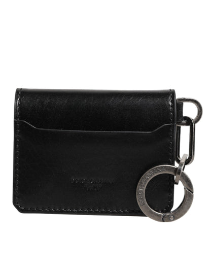 Cardholder Wallet by Dolce & Gabbana for men in horse leather black showcases a discerning silhouette, artfully capturing the essence of Horse Leather Cardholder Wallet with its functional card-organization.