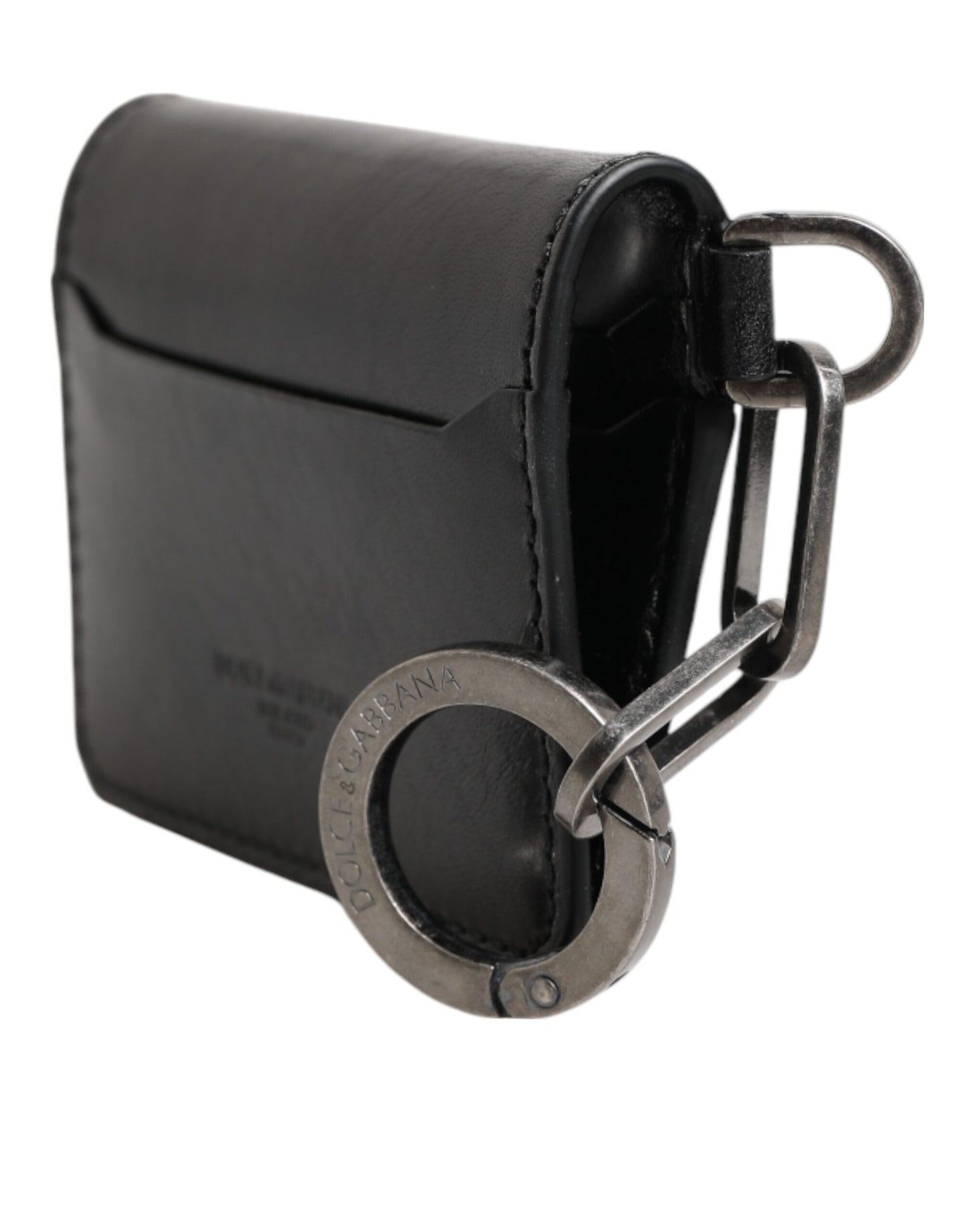 Cardholder Wallet by Dolce & Gabbana for men in horse leather black presents a architectural silhouette from the Horse Leather Cardholder Wallet collection, showcasing architectural card-organization for a architectural finish.