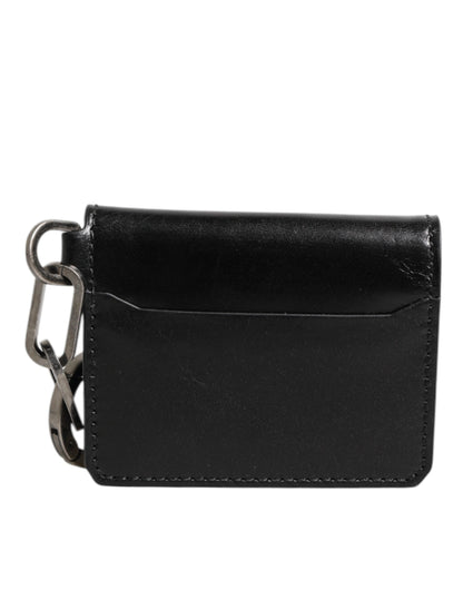 Cardholder Wallet by Dolce & Gabbana for men in horse leather black presents a streamlined silhouette, showcasing the sophisticated design of the Horse Leather Cardholder Wallet collection with functional card-organization.