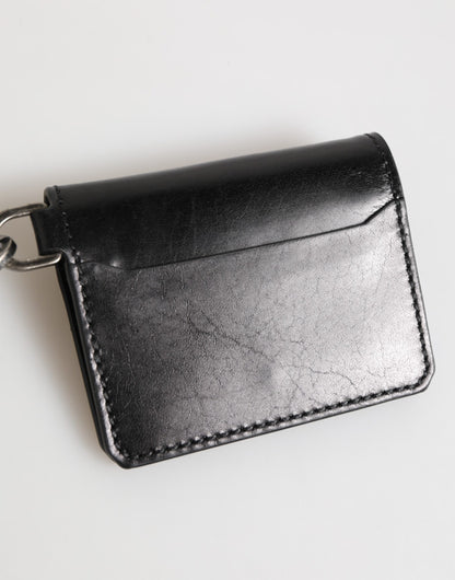 Cardholder Wallet by Dolce & Gabbana for men in horse leather black showcases a discerning silhouette, artfully capturing the essence of Horse Leather Cardholder Wallet with its functional card-organization.