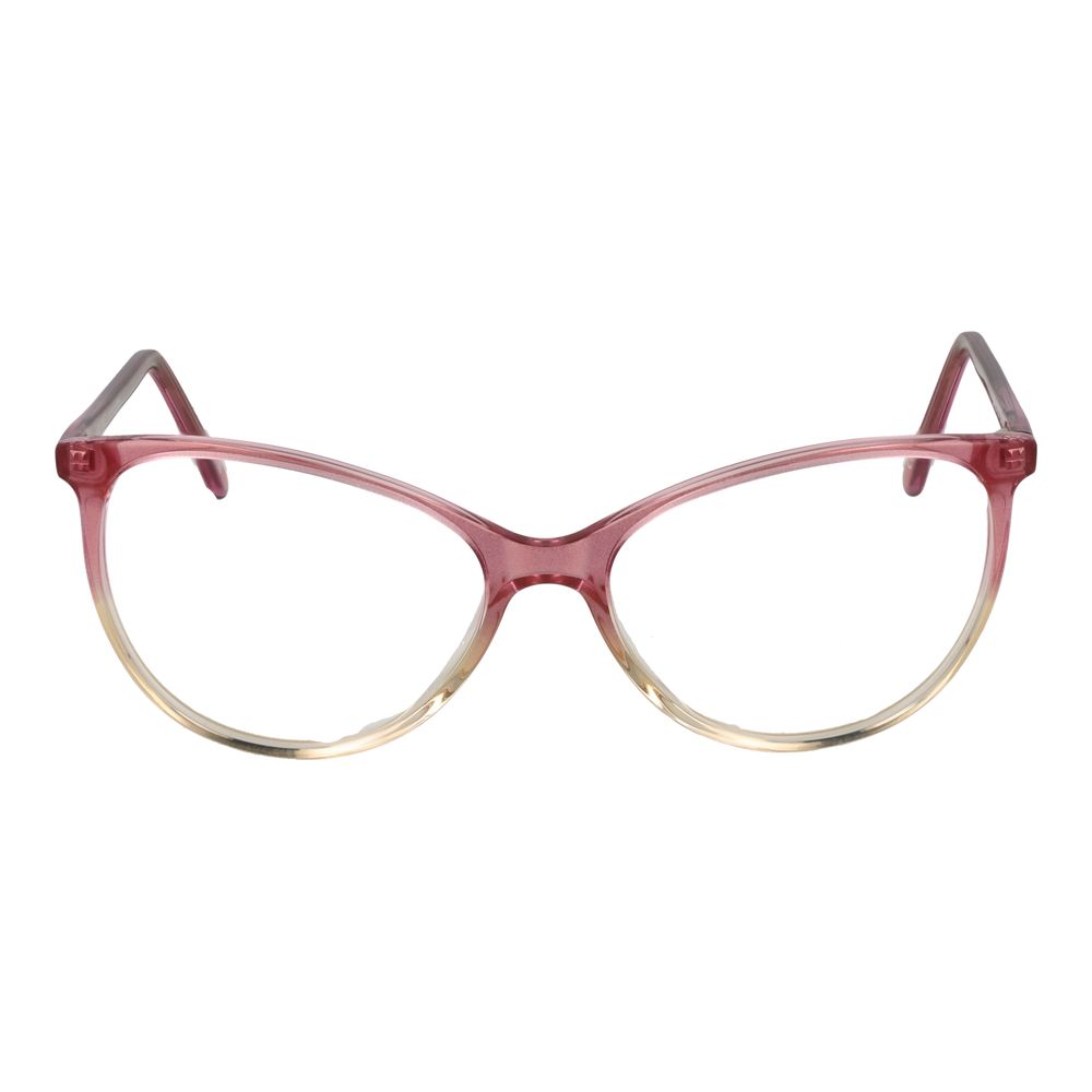 Eyeglasses Frames by Andy Wolf for unisex in acetate pink showcases a reflective silhouette, artfully incorporating a sophisticated rose coloured frame with a distinct full-frame frame design.