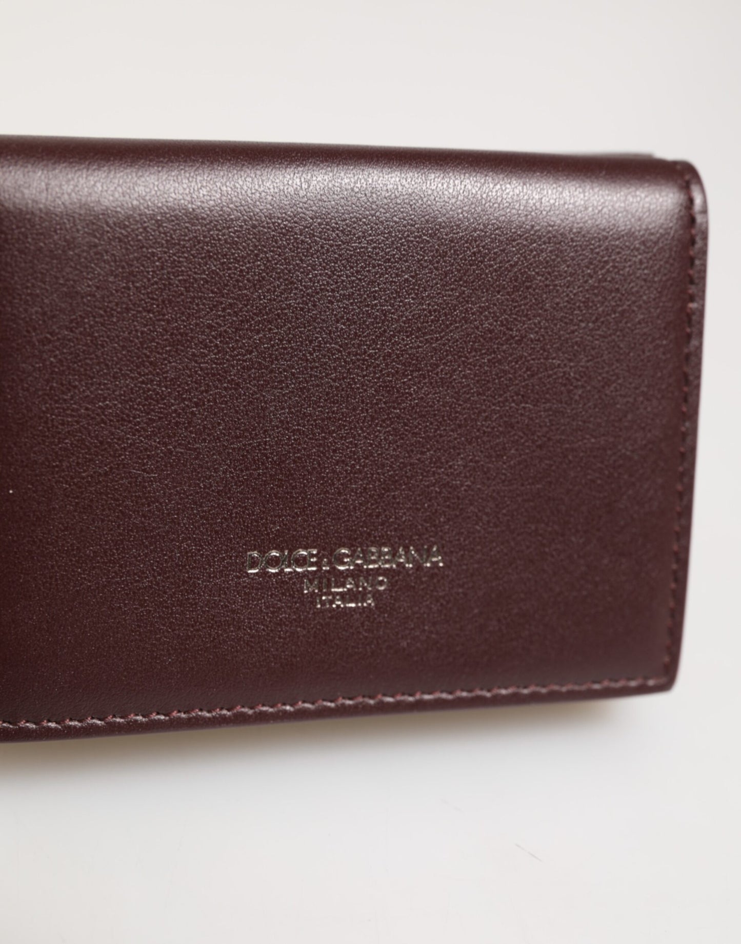 Cardholder Wallet by Dolce & Gabbana for men in leather brown presents a streamlined silhouette, showcasing the sophisticated design of the Leather Cardholder Wallet collection with functional card-organization trifold.