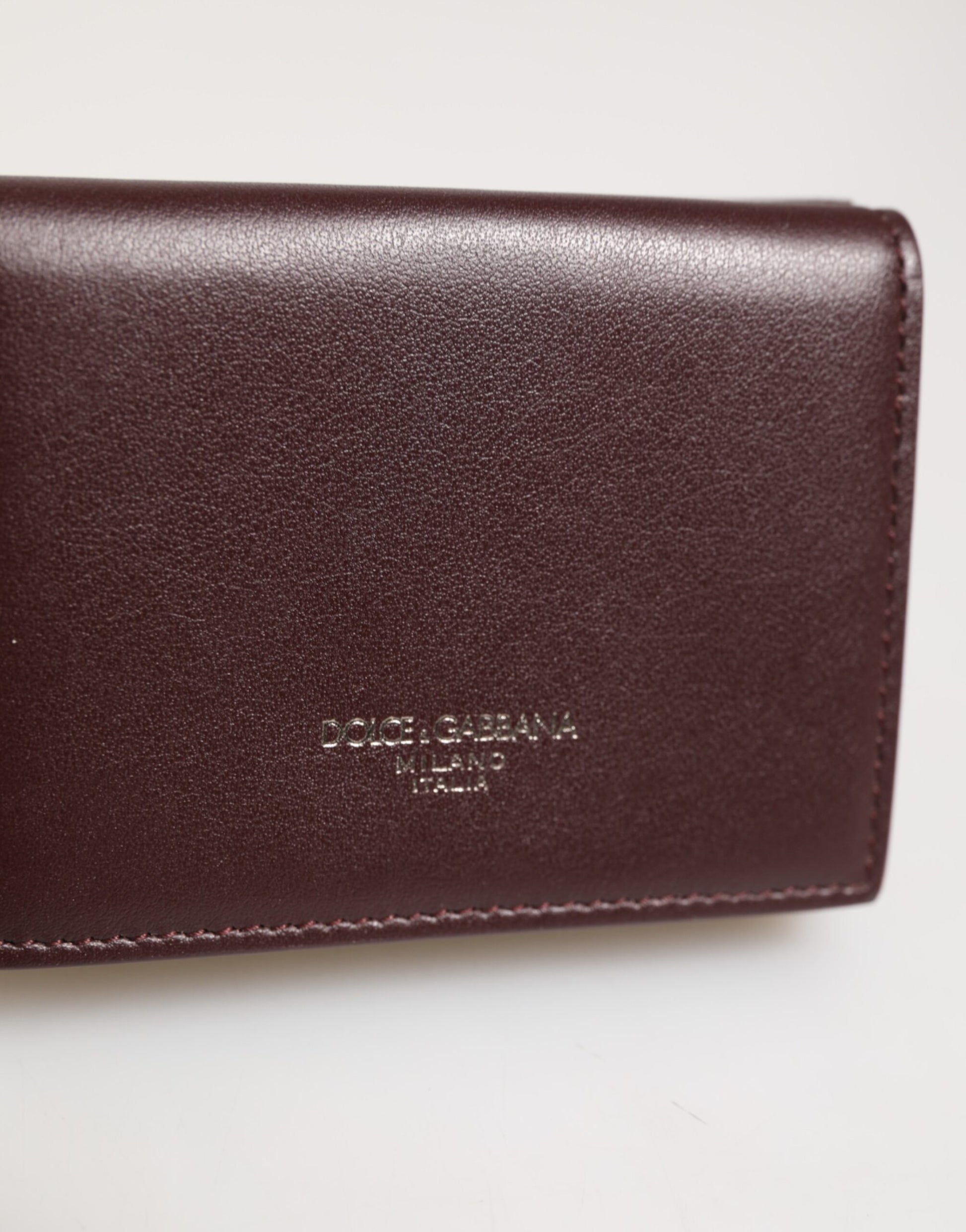 Cardholder Wallet by Dolce & Gabbana for men in leather brown presents a streamlined silhouette, showcasing the sophisticated design of the Leather Cardholder Wallet collection with functional card-organization trifold.
