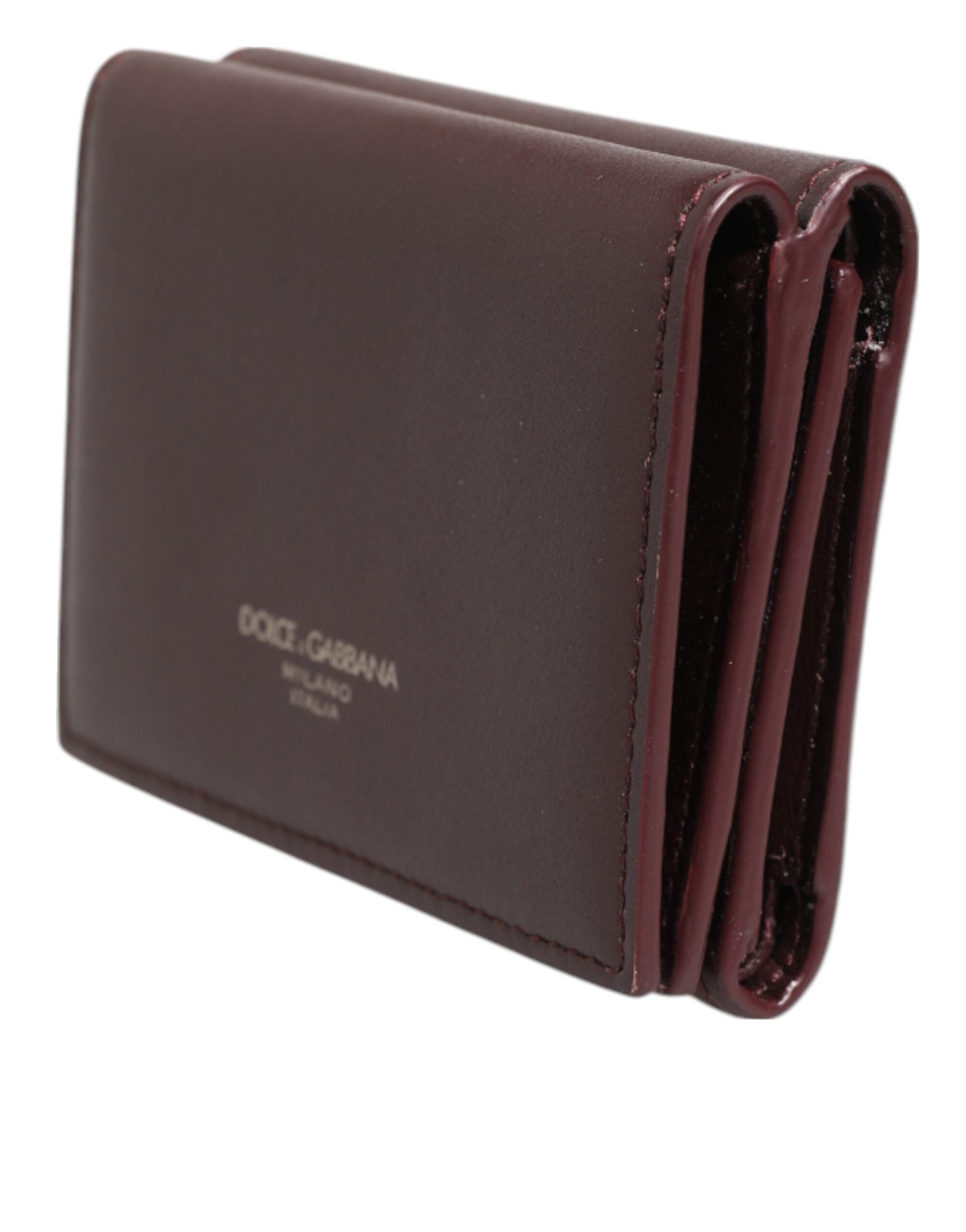 Cardholder Wallet by Dolce & Gabbana for men in leather brown showcases a discerning silhouette, artfully capturing the essence of Leather Cardholder Wallet with its functional card-organization trifold.