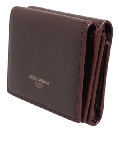 Cardholder Wallet by Dolce & Gabbana for men in leather brown showcases a discerning silhouette, artfully capturing the essence of Leather Cardholder Wallet with its functional card-organization trifold.
