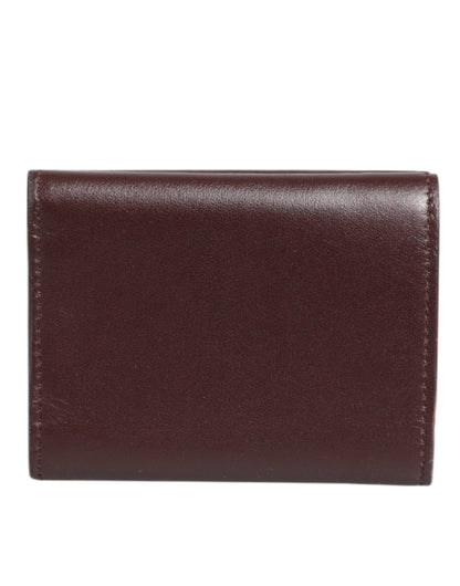 Cardholder Wallet by Dolce & Gabbana for men in leather brown showcases a refined silhouette, artfully capturing the essence of the refined Leather Cardholder Wallet design with functional card-organization trifold.