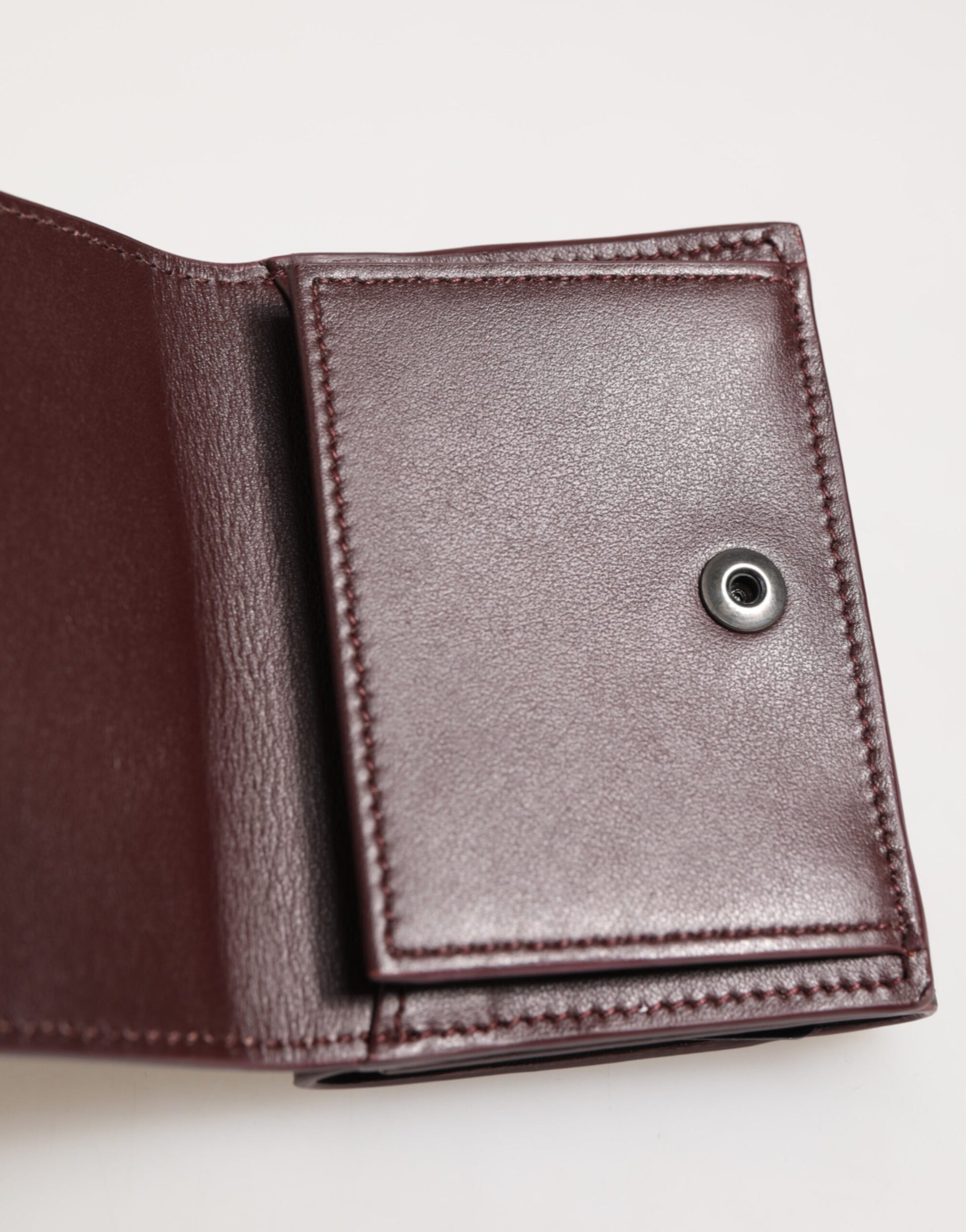 Cardholder Wallet by Dolce & Gabbana for men in leather brown showcases a refined silhouette, artfully detailed with the signature style of the Leather Cardholder Wallet and functional card-organization trifold.
