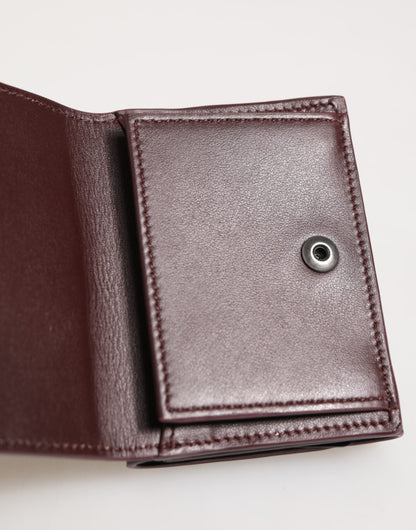 Cardholder Wallet by Dolce & Gabbana for men in leather brown showcases a refined silhouette, artfully detailed with the signature style of the Leather Cardholder Wallet and functional card-organization trifold.