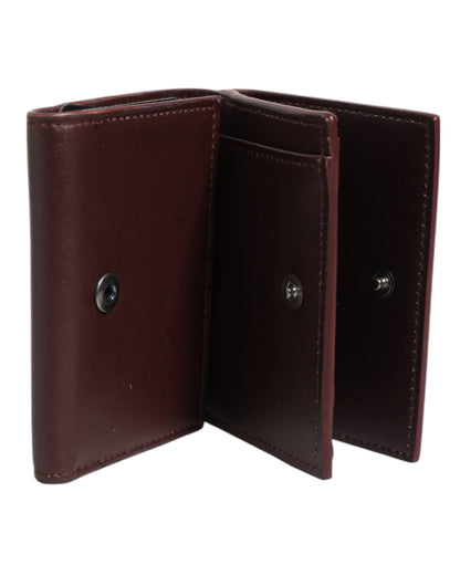 Cardholder Wallet by Dolce & Gabbana for men in leather brown features a streamlined silhouette, showcasing the streamlined Leather Cardholder Wallet design with sophisticated card-organization trifold for a premium look.