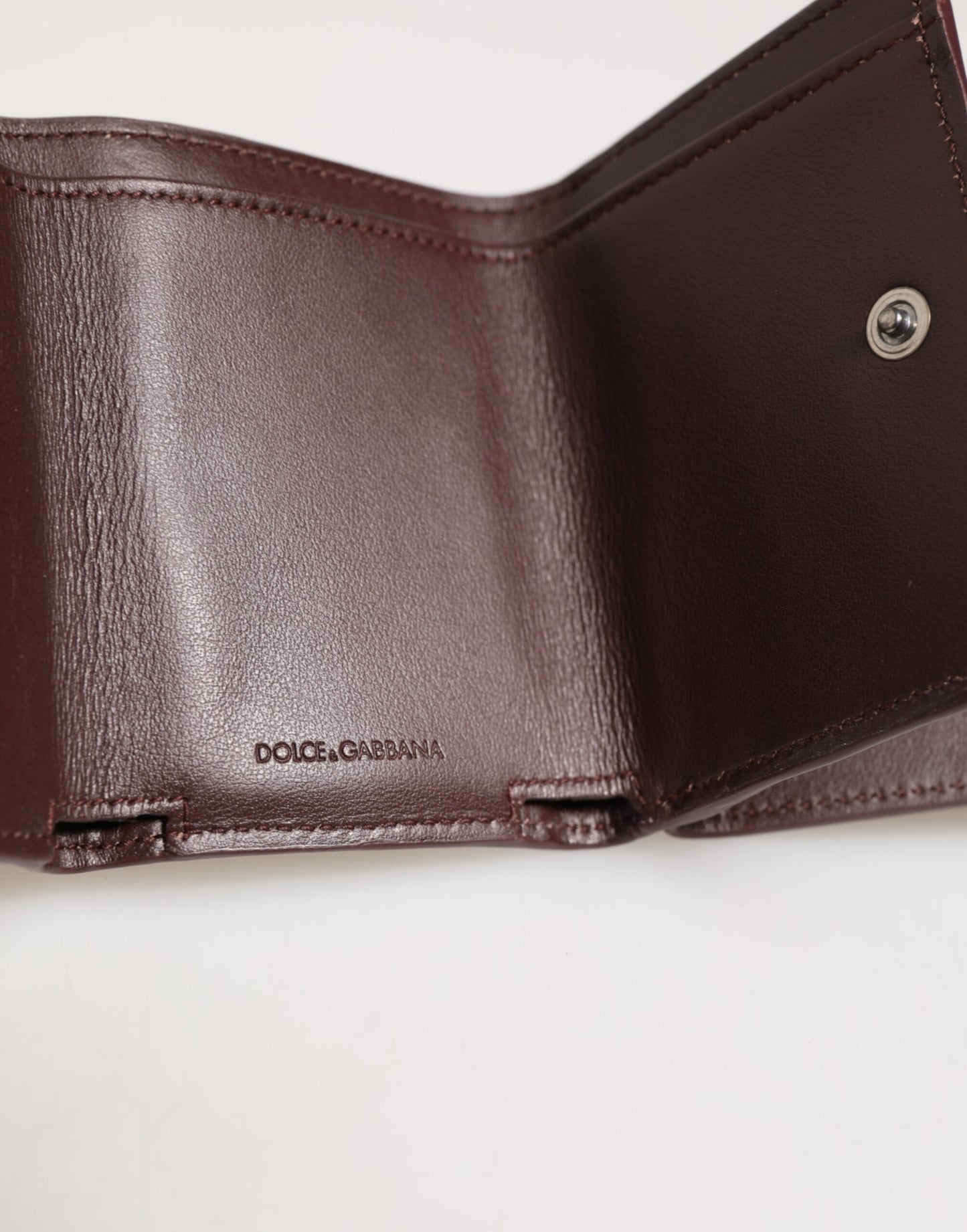 Cardholder Wallet by Dolce & Gabbana for men in leather brown presents a refined silhouette, artfully capturing the essence of the Leather Cardholder Wallet design with sophisticated card-organization trifold for a refined look.