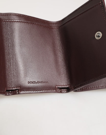 Cardholder Wallet by Dolce & Gabbana for men in leather brown presents a refined silhouette, artfully capturing the essence of the Leather Cardholder Wallet design with sophisticated card-organization trifold for a refined look.