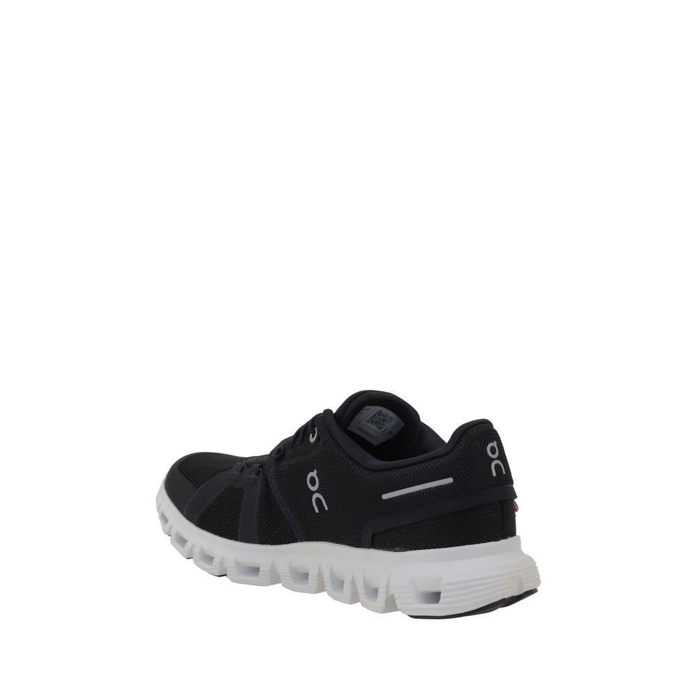 Sneakers by ON for women in polyester & rubber black & white presents a on trend silhouette from the Women's Fashion Polyester & Rubber Sneakers collection, showcasing a on trend fashion style for an elevated aesthetic.