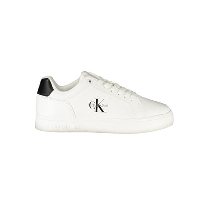 Sneakers by Calvin Klein for women in polyester polyurethane leather black, white & print features an sumptuous design from the Women's Fashion Polyester Polyurethane Leather Sneakers collection, highlighting a sumptuous fashion style for a premium, high-fashion look.