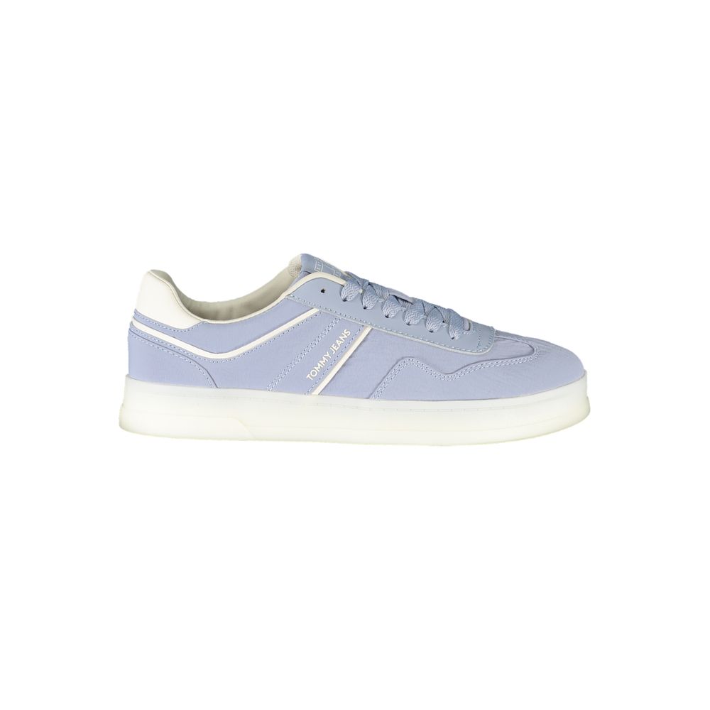 Sneakers by Tommy Hilfiger for women in polyester blue, white & print presents a sumptuous silhouette as Women's Fashion Polyester Sneakers, expertly defined by a sumptuous fashion style for a sumptuous, high-fashion look.
