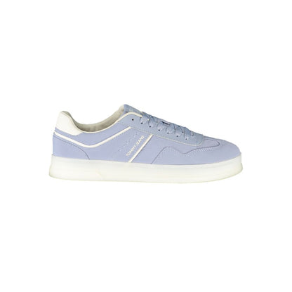 Sneakers by Tommy Hilfiger for women in polyester blue, white & print presents a sumptuous silhouette as Women's Fashion Polyester Sneakers, expertly defined by a sumptuous fashion style for a sumptuous, high-fashion look.