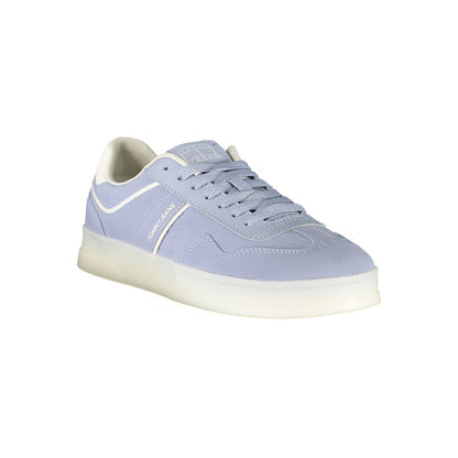 Sneakers by Tommy Hilfiger for women in polyester blue, white & print presents a sumptuous silhouette as Women's Fashion Polyester Sneakers, expertly defined by a sumptuous fashion style for a sumptuous, high-fashion look.