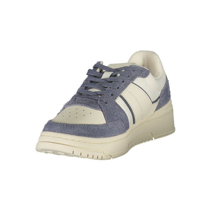 Sneakers by Tommy Hilfiger for men in polyester polyethylene leather blue & white features an opulent silhouette from the Men's Fashion Polyester Polyethylene Leather Sneakers collection, showcasing a signature fashion style with an opulent finish.