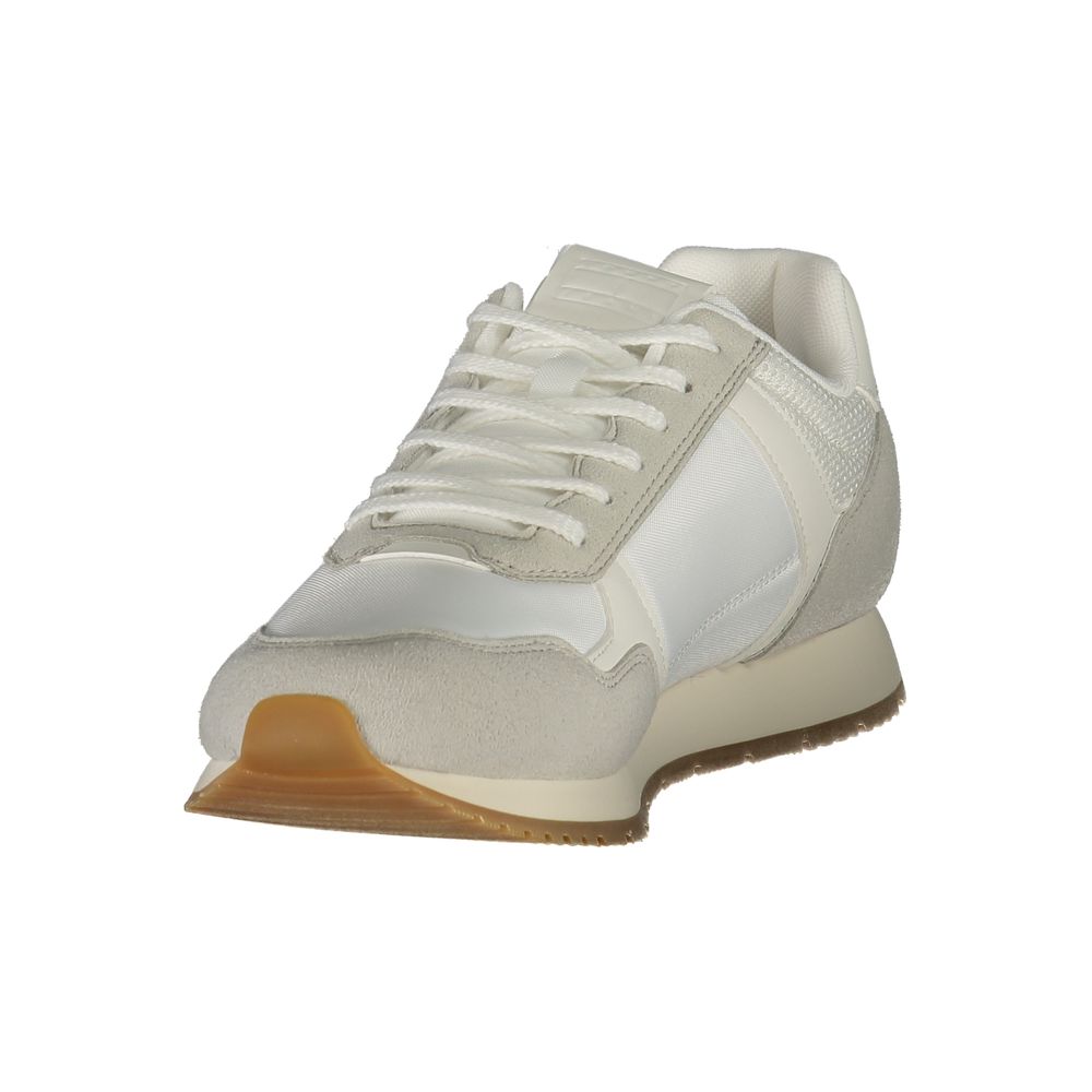 Athletic Sneakers Tommy Hilfiger men polyester & polyethylene white & signature featuring a avant-garde Men's Athletic Polyester & Polyethylene Sneakers design with a avant-garde athletic style for a refined finish.