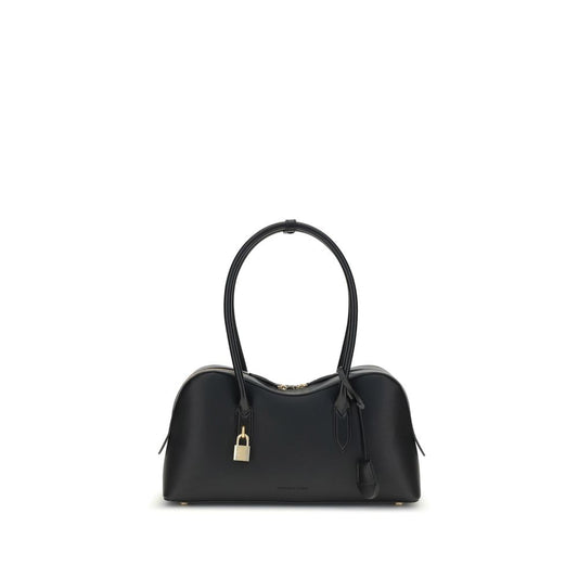 Medium Shoulder Bag by Stella McCartney for women in leatherette black showcases a enviable silhouette, artfully detailed with a secure , organized , and versatile shoulder-strap & handle for a enviable look.
