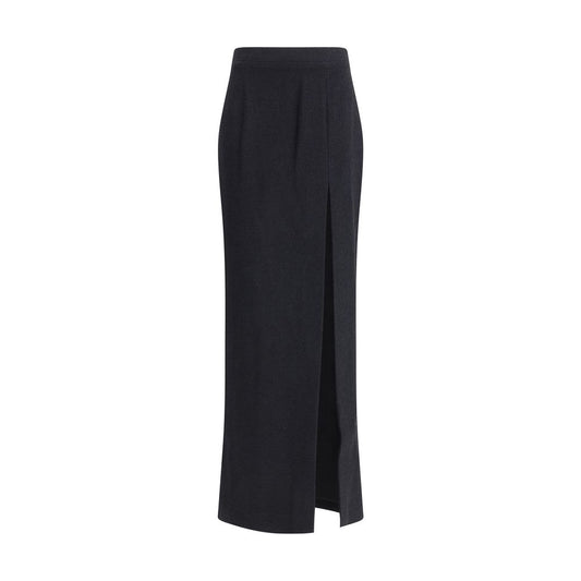 Skirt by Alessandra Rich for women in wool polyamide tweed black features a captivating silhouette, showcasing the captivating Women's Wool Polyamide Tweed Skirt design with a sophisticated for a captivating look.