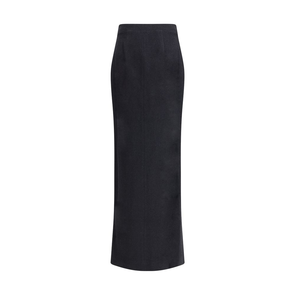 Skirt by Alessandra Rich for women in wool polyamide tweed black features a contoured silhouette from the Women's Wool Polyamide Tweed Skirt collection, characterized by its contoured for a contoured finish.
