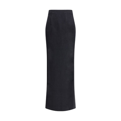Skirt by Alessandra Rich for women in wool polyamide tweed black features a contoured silhouette from the Women's Wool Polyamide Tweed Skirt collection, characterized by its contoured for a contoured finish.