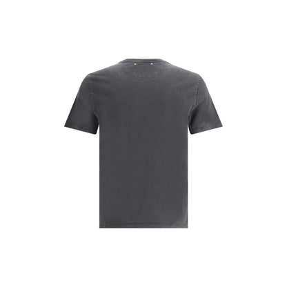 T-Shirt by Golden Goose for men in cotton gray, patterned & monogram showcases a fashionable silhouette, elegantly detailed with a fashionable and crew neckline for a sophisticated, high-fashion look.