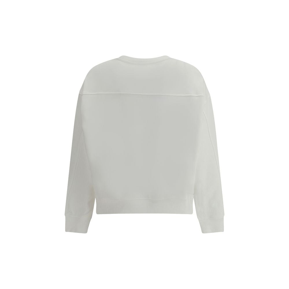 Sweatshirt by PINKO for women in cotton & rhinestone white features an enviable silhouette, showcasing a premium and refined crew neckline for a truly enviable finish.