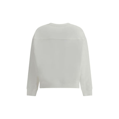 Sweatshirt by PINKO for women in cotton & rhinestone white features an enviable silhouette, showcasing a premium and refined crew neckline for a truly enviable finish.