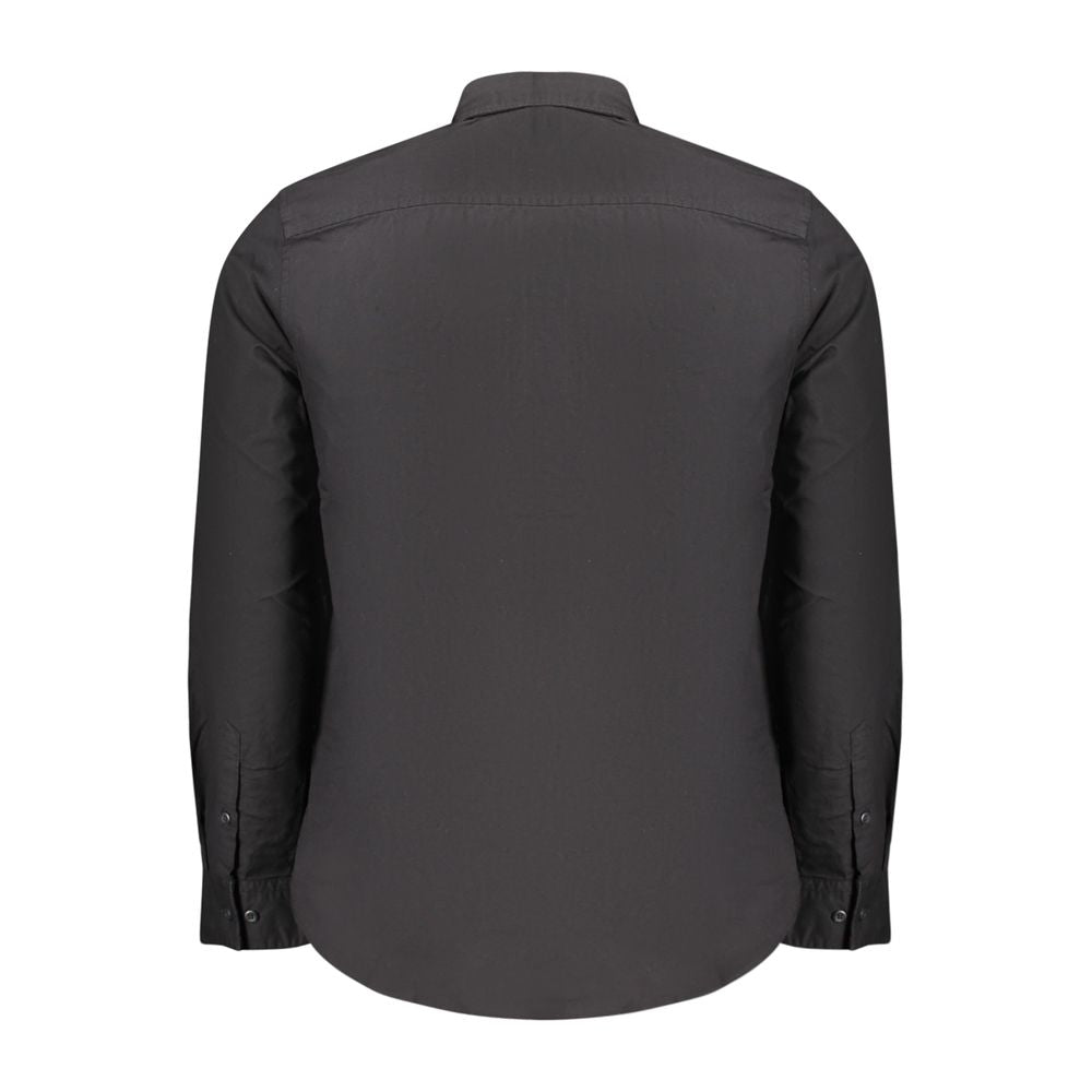 Shirt by Calvin Klein for men in denim cotton black features an architectural silhouette with a refined and elegant for a architectural look.
