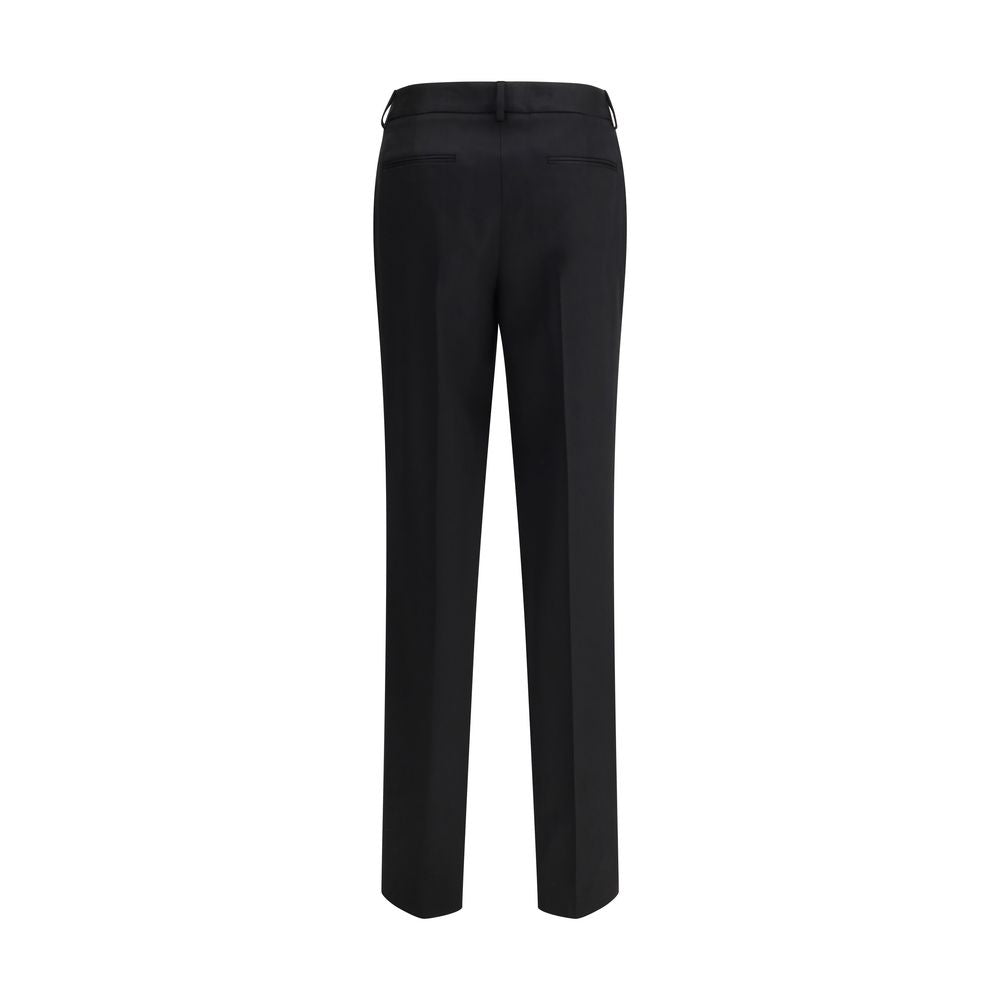 Pants by Lardini for women in wool black features a utilitarian straight & regular-fit with a utilitarian long and to create a sophisticated, premium look.